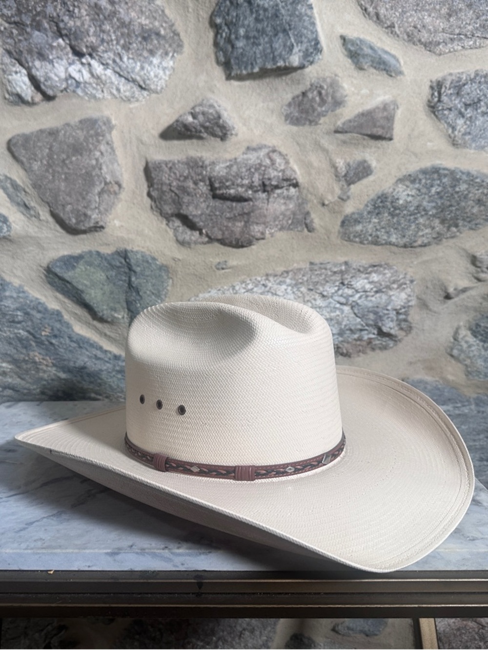 Stetson Ocala 8X Straw Cowboy Hat Western USA 57 (7 1/8) - Picture 3 of 8